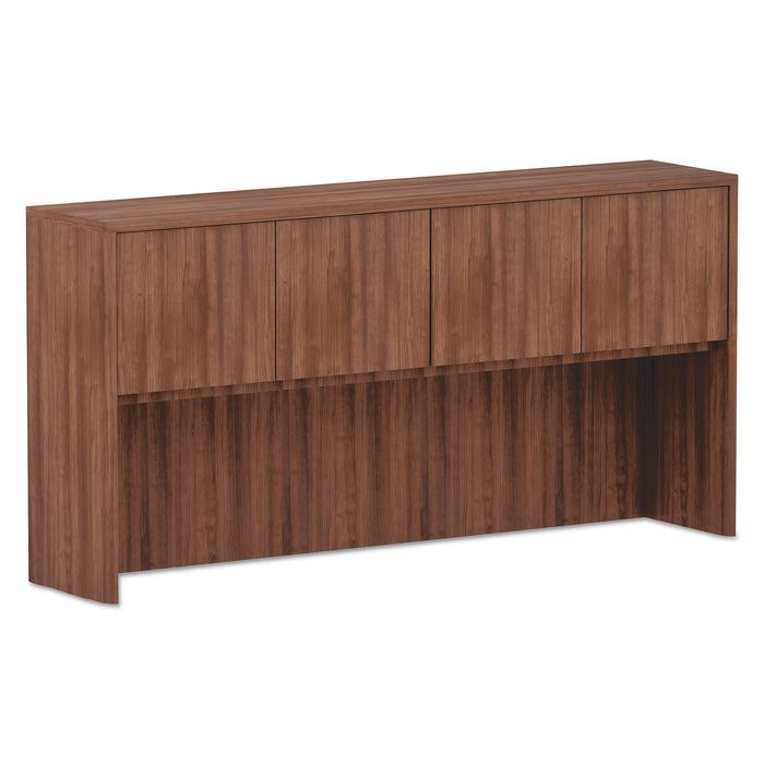 Alera Valencia Series Hutch, 3-Comp, 70.63w x 15d x 35.38h, Modern Walnut