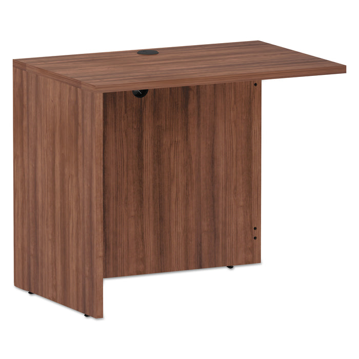 Alera Valencia Series Reversible Return/Bridge Shell, 35w x 23 5/8d x 29 1/2h, Modern Walnut