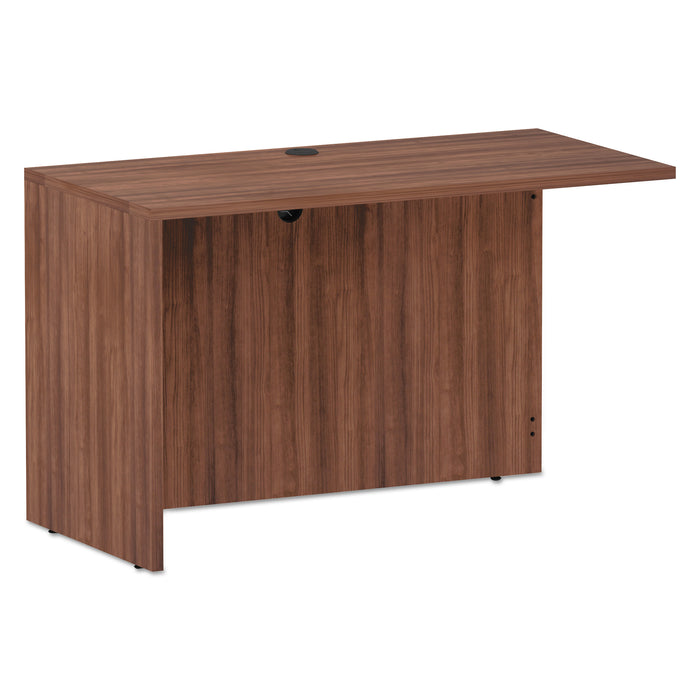 Alera Valencia Series Reversible Return/Bridge Shell, 47 1/4w x 23 5/8d x 29 1/2h, Modern Walnut