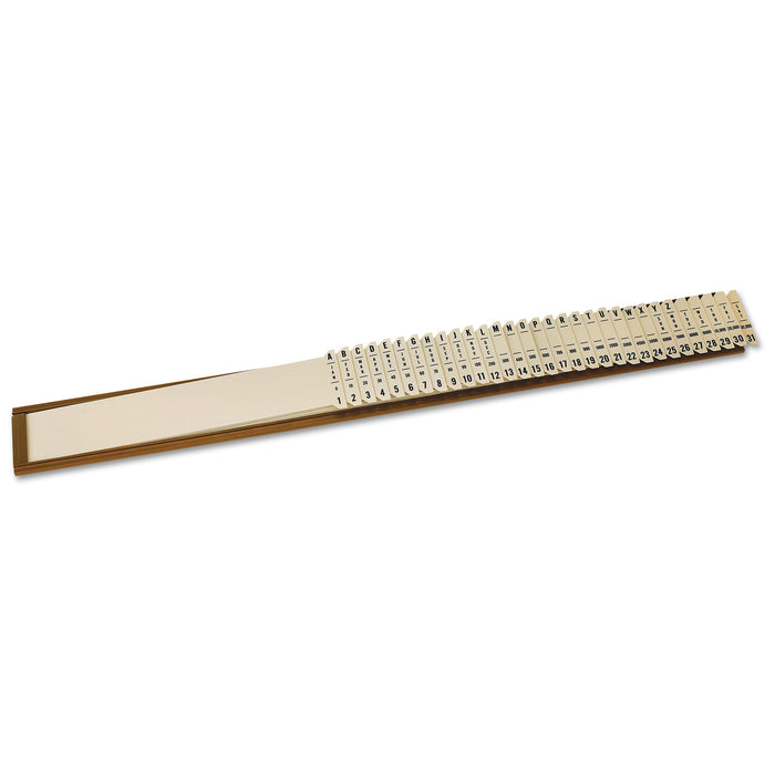 General Purpose Indexed Sorter, 31 Dividers, Alpha/Numeric/Months/Dates/Days, Letter-Size, Brown Frame