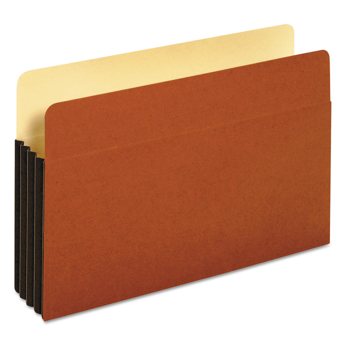 File Pocket w/ Tyvek, 3.5" Expansion, Legal Size, Redrope, 10/Box