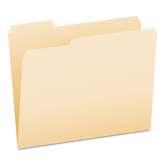 CutLess/WaterShed File Folders, 1/3-Cut Tabs, Letter Size, Manila, 100/Box