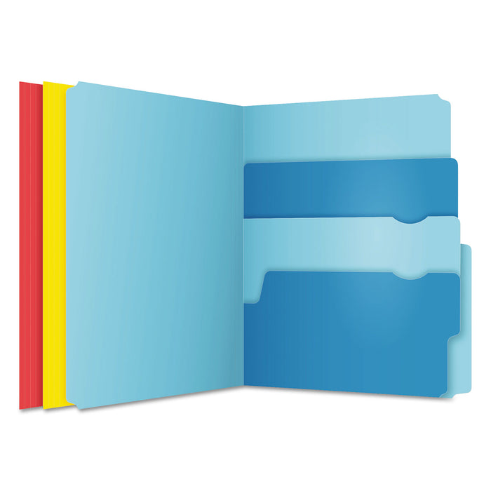 Divide It Up File Folders, 1/2-Cut Tabs, Letter Size, Assorted, 24/Pack