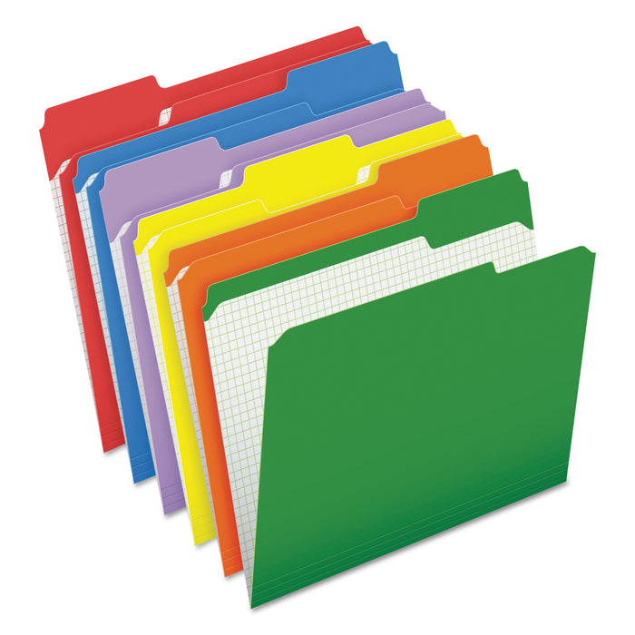 Double-Ply Reinforced Top Tab Colored File Folders, 1/3-Cut Tabs, Letter Size, Assorted, 100/Box