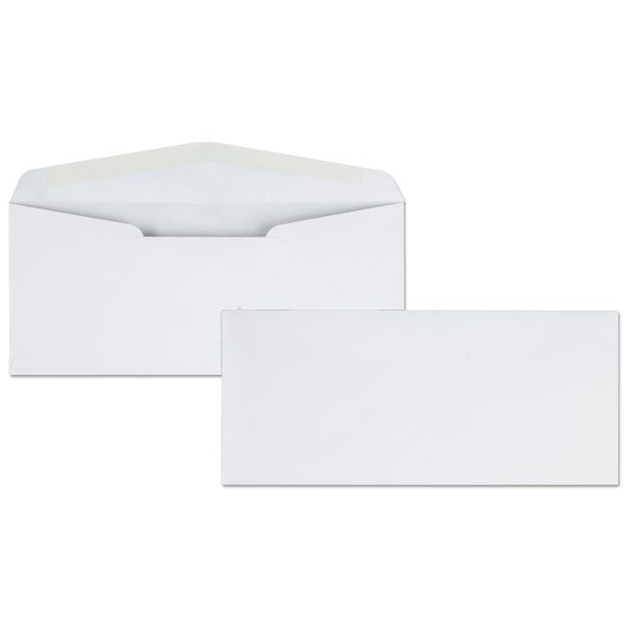 Business Envelope, #10, Bankers Flap, Gummed Closure, 4.13 x 9.5, White, 500/Box