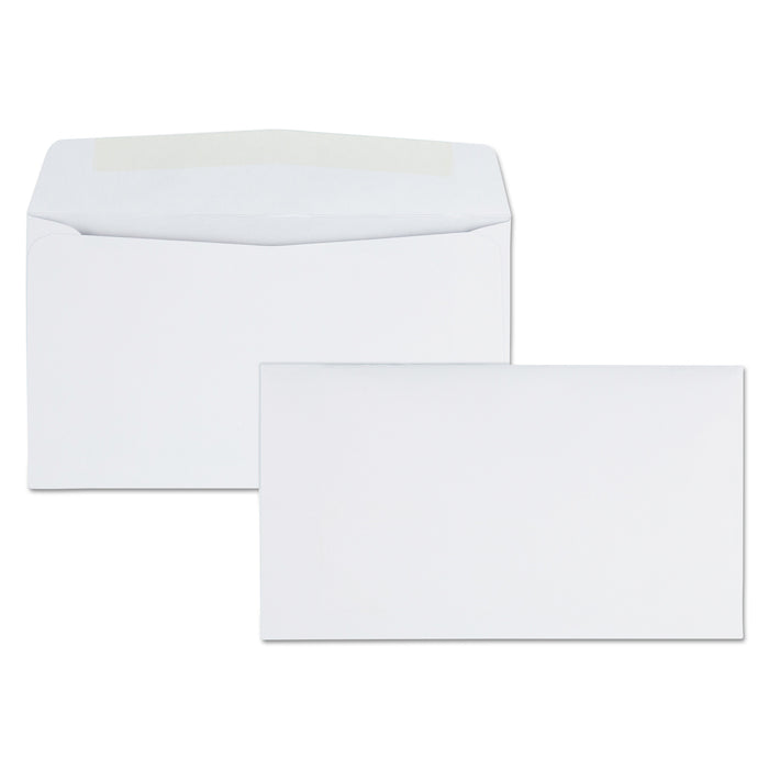Business Envelope, #6 3/4, Commercial Flap, Gummed Closure, 3.63 x 6.5, White, 500/Box