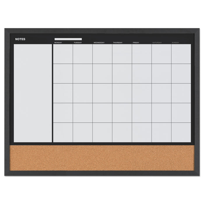 3-In-1 Combo Planner, 24.21" x 17.72", White, MDF Frame