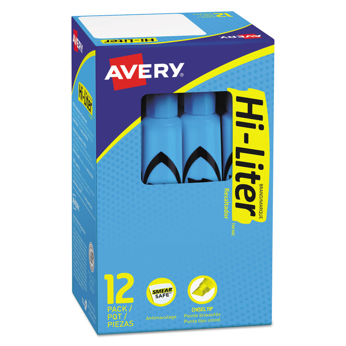 HI-LITER Desk-Style Highlighters, Chisel Tip, Light Blue, Dozen, (7746)