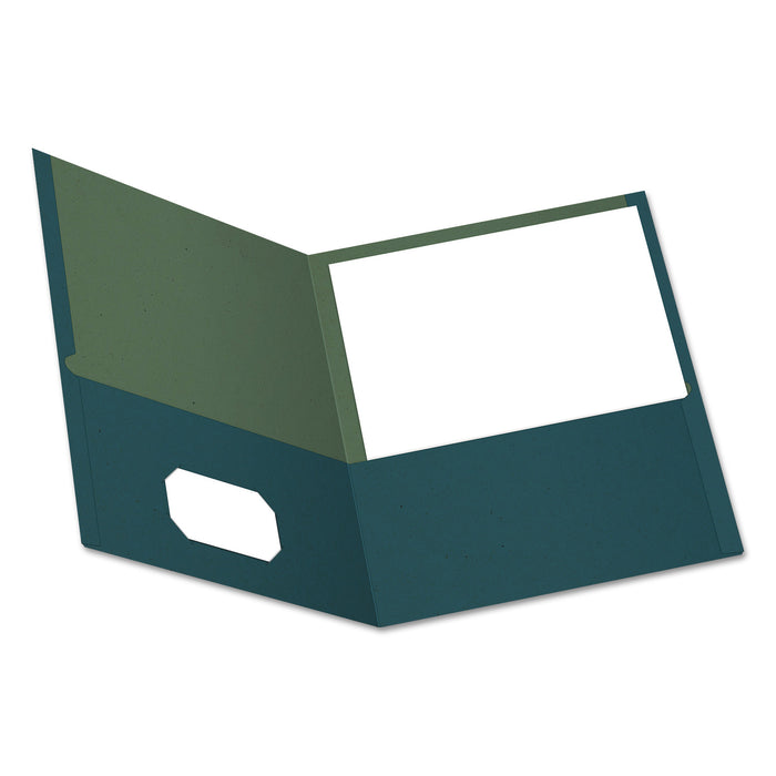 Earthwise by Oxford 100% Recycled Paper Twin-Pocket Portfolio, Blue