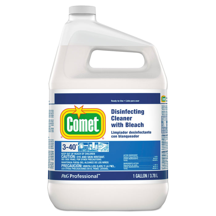 Disinfecting Cleaner w/Bleach, 1 gal Bottle, 3/Carton