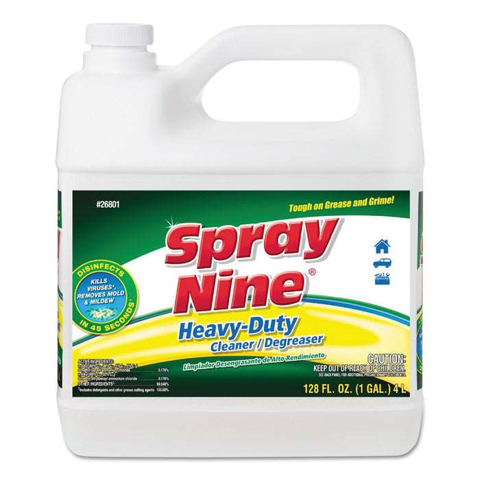 Heavy Duty Cleaner/Degreaser/Disinfectant, 1 gal Bottle, 6/Carton