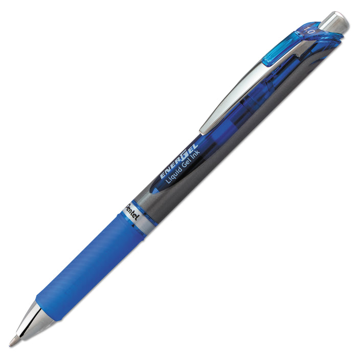 EnerGel RTX Retractable Gel Pen, Bold 1 mm, Blue Ink, Blue/Gray Barrel