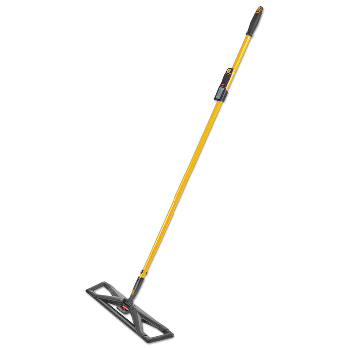 Maximizer Dust Mop Frame with Handle and Scraper, 24" x 5.5", Yellow/Black