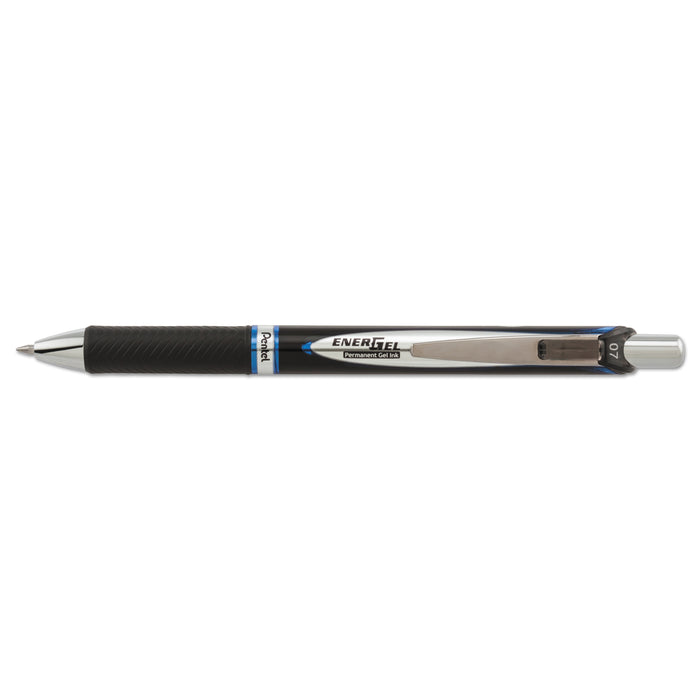 EnerGel PRO Retractable Gel Pen, Medium 0.7mm, Blue Ink, Black Barrel