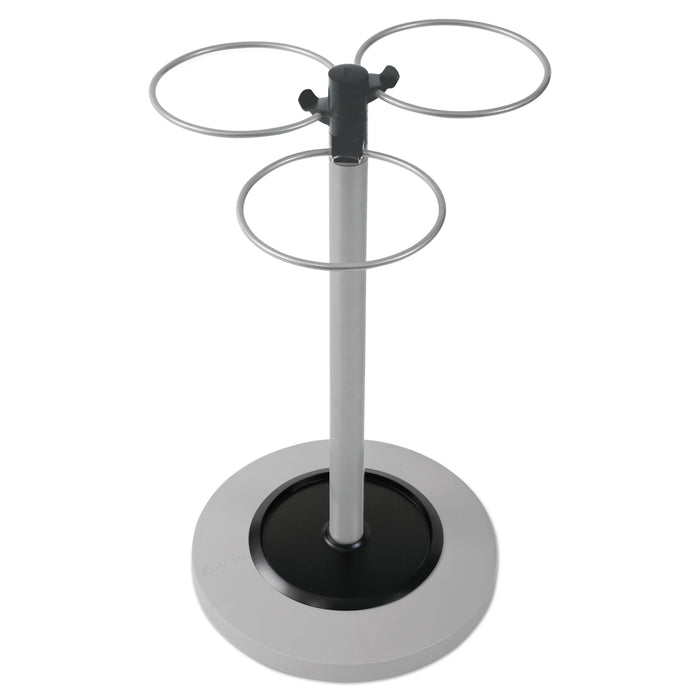 Flower Umbrella Stand, 13.75w x 13.75d x 25.5h, Black/Silver