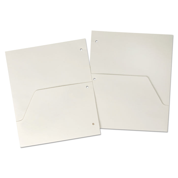 Double Pocket Dividers for Ring Binders, 11 x 8.5, White, 5/Pack