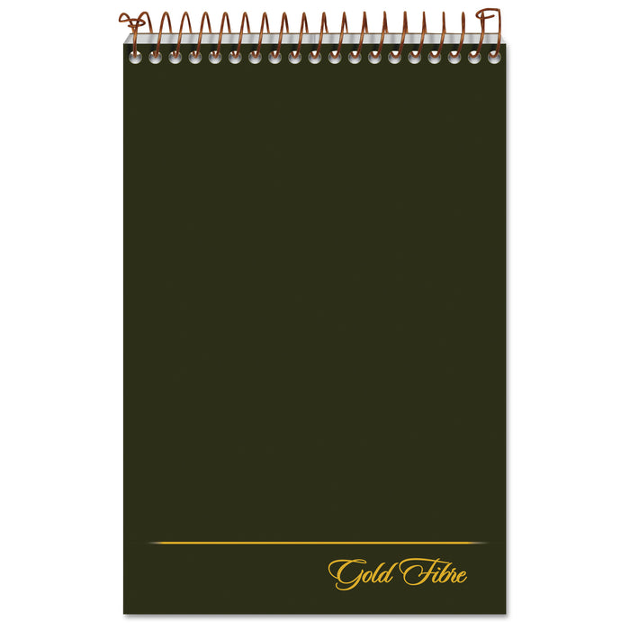 Gold Fibre Steno Books, Gregg Rule, Green Cover, 6 x 9, 100 White Sheets