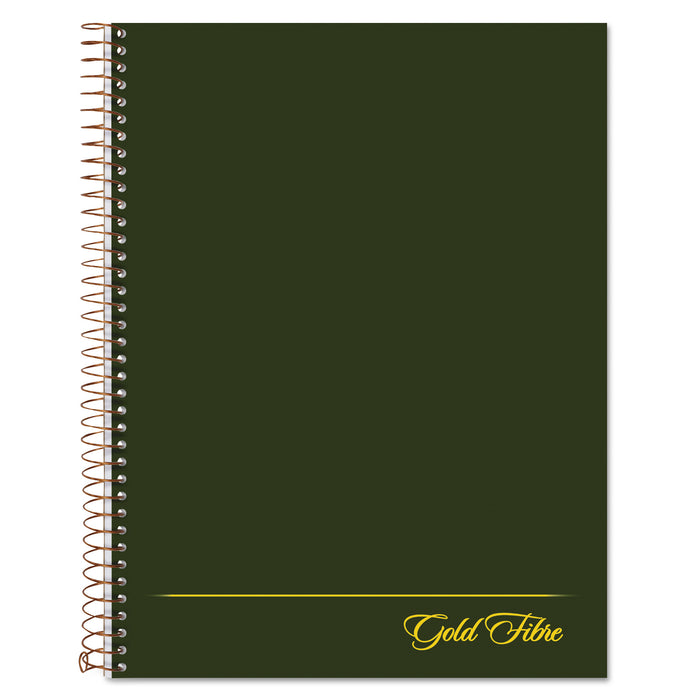 Gold Fibre Wirebound Writing Pad w/ Cover, 1 Subject, Project Notes, Green Cover, 9.5 x 7.25, 84 Sheets