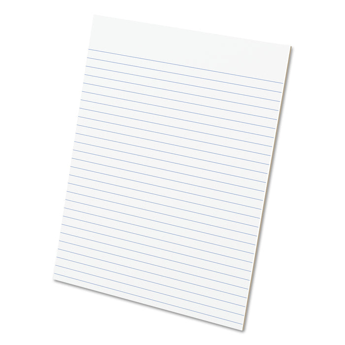 Glue Top Pads, Wide/Legal Rule, 8.5 x 11, White, 50 Sheets, Dozen