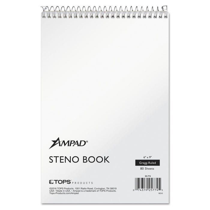 Steno Books, Gregg Rule, 6 x 9, White, 80 Sheets — One Source Supply