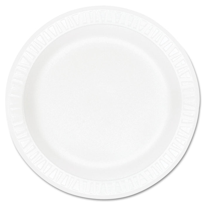 Concorde Foam Plate, 10 1/4" dia, White, 125/Pack, 4 Packs/Carton