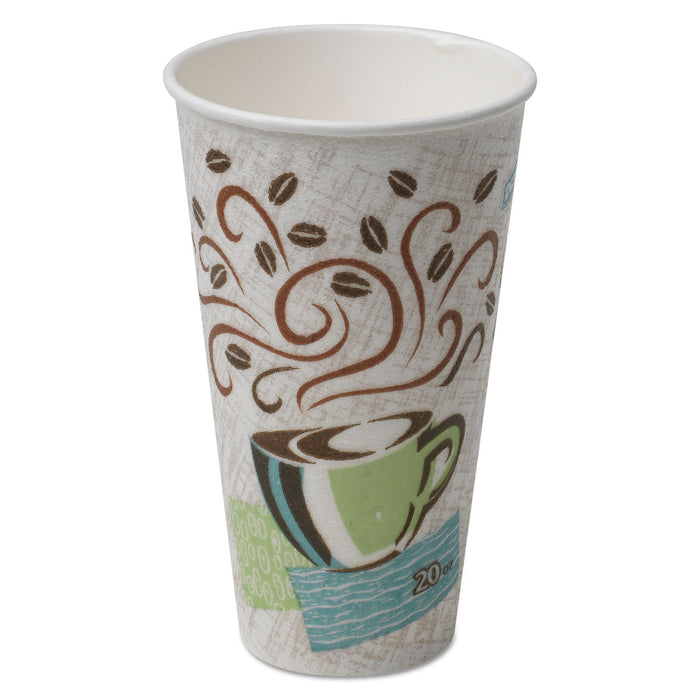 Hot Cups, Paper, 20oz, Coffee Dreams Design, 25/Pack, 20 Packs/Carton
