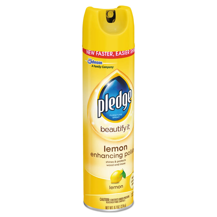 Furniture Polish, Lemon, 9.7 oz, Aerosol, 12/Carton