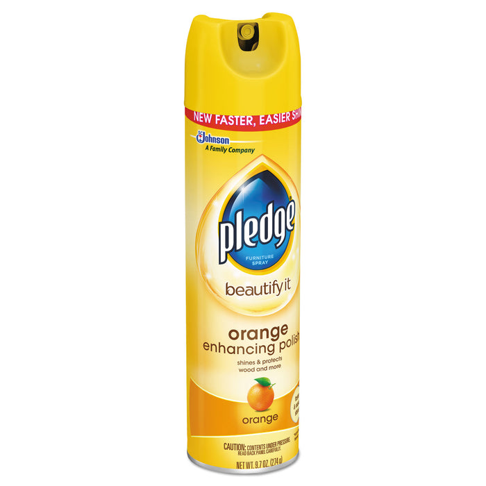 Furniture Polish, Orange Clean Scent, 9.7 oz Aerosol, 12/CT