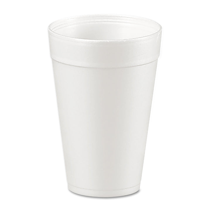 Foam Drink Cups, 32oz, White, 25/Bag, 20 Bags/Carton