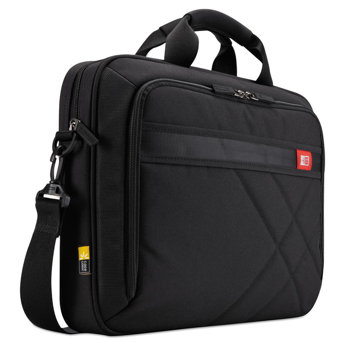 Diamond 17" Laptop Briefcase, 17.3" x 3.2" x 12.5", Black