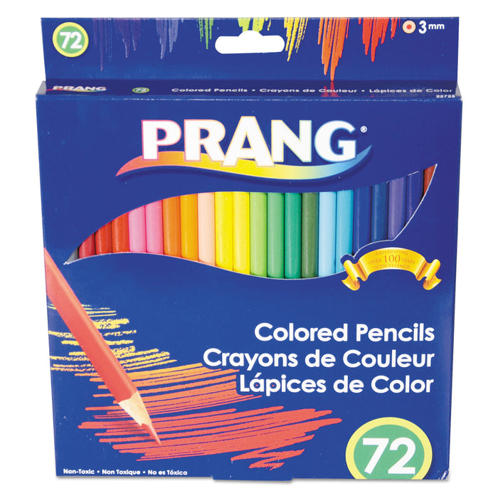 Colored Pencil Sets, 3 mm, 2B (#1), Assorted Lead/Barrel Colors, 72/Pack