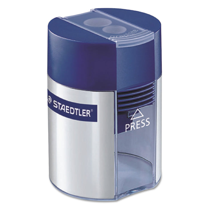 Handheld Manual Double-Hole Plastic Sharpener, 3.25" x 1.75" x 2.2", Randomly Assorted Colors