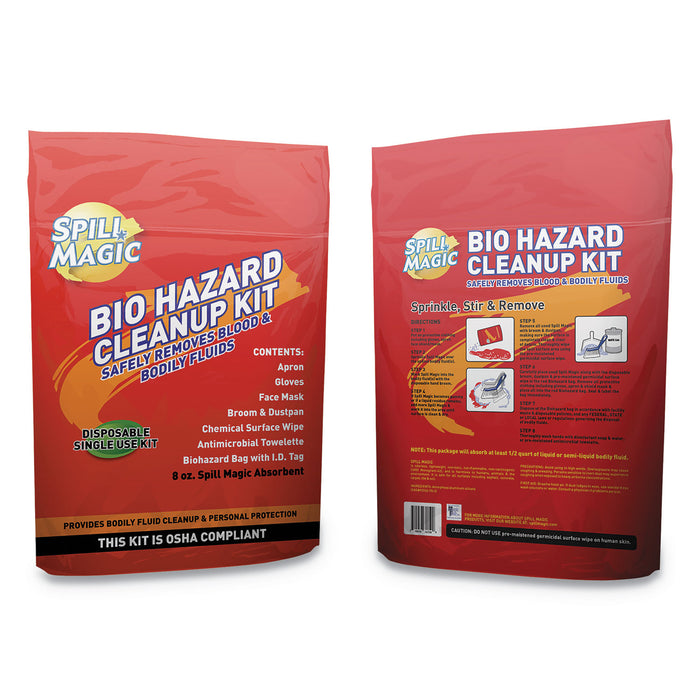 Biohazard Spill CleanUp, 3/4" x 6" x 9"