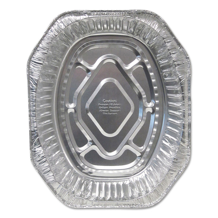 Aluminum Roaster Pans, Extra-Large Oval, 100/Carton