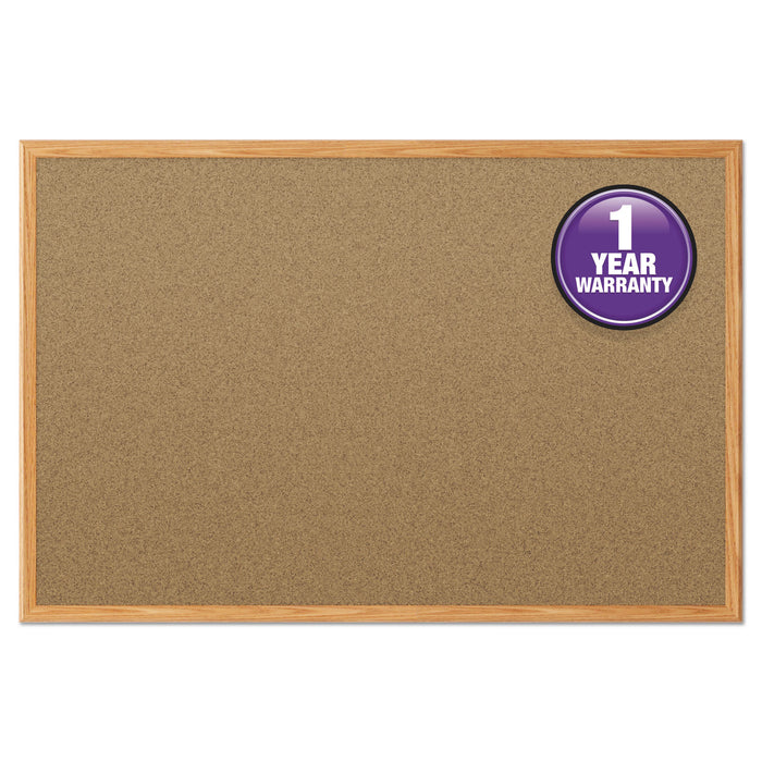 Cork Bulletin Board, 48 x 36, Oak Frame