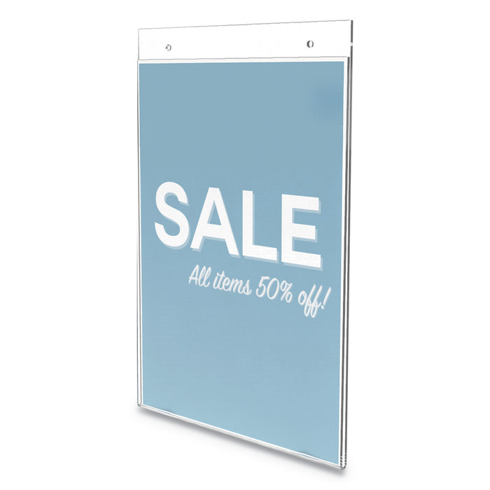 Classic Image Wall Sign Holder, 8 1/2" x 11", Clear Frame, 12/Pack