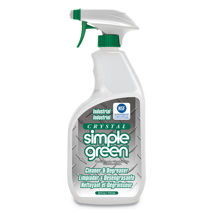 Crystal Industrial Cleaner/Degreaser, 24 oz Bottle, 12/Carton