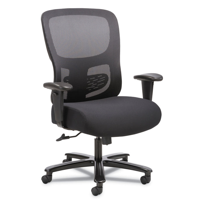 1-Fourty-One Big and Tall Mesh Task Chair, Supports up to 350 lbs., Black Seat/Black Back, Black Base