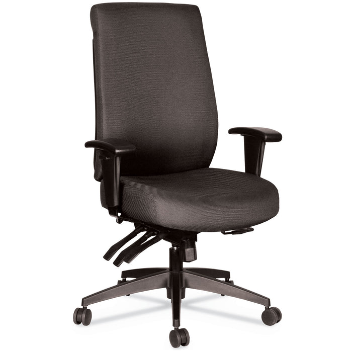 Alera Wrigley Series 24/7 High Performance High-Back Multifunction Task Chair, Up to 300 lbs, Black Seat/Back, Black Base
