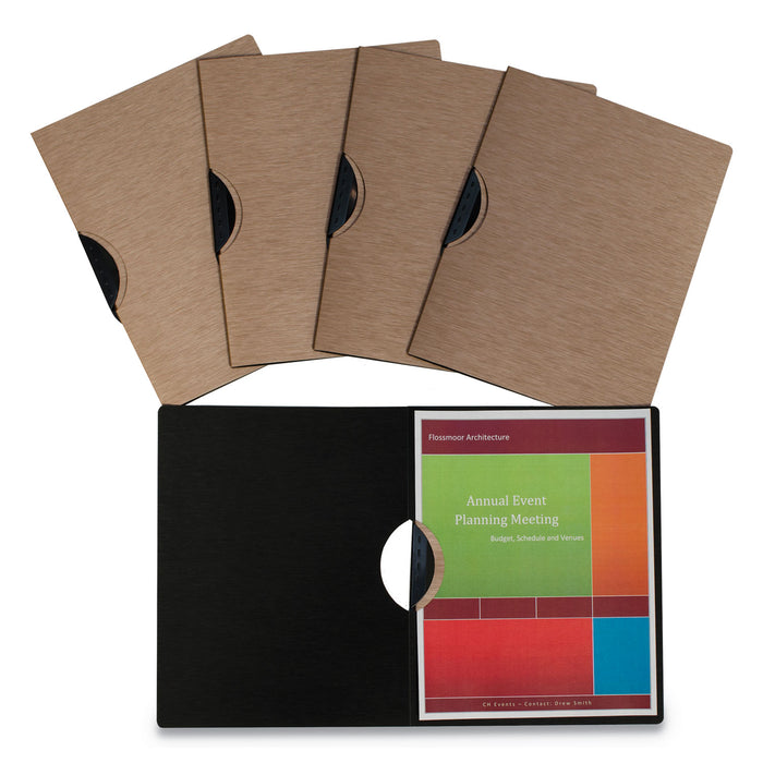 Modern Metallic Executive Style Report Cover, 8 1/2" x 11", Bronze, 5/Pack
