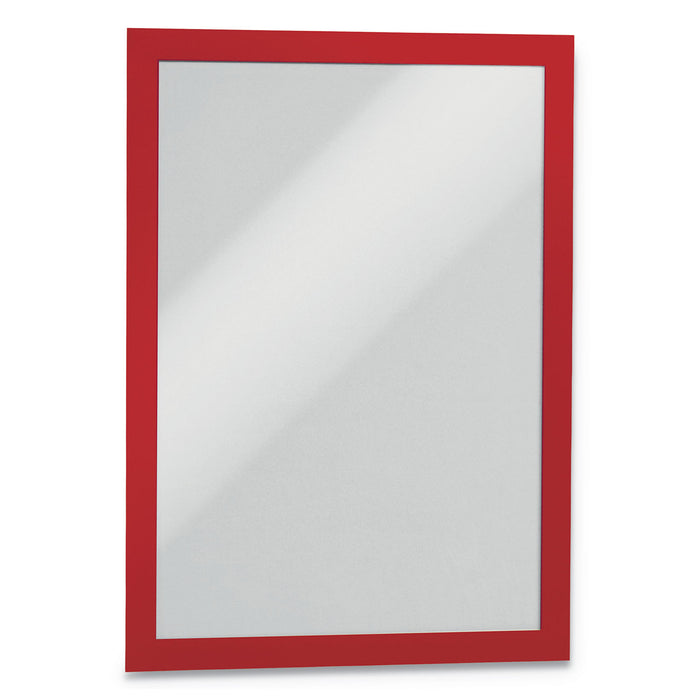 DURAFRAME Sign Holder, 8 1/2" x 11", Red Frame, 2/Pack