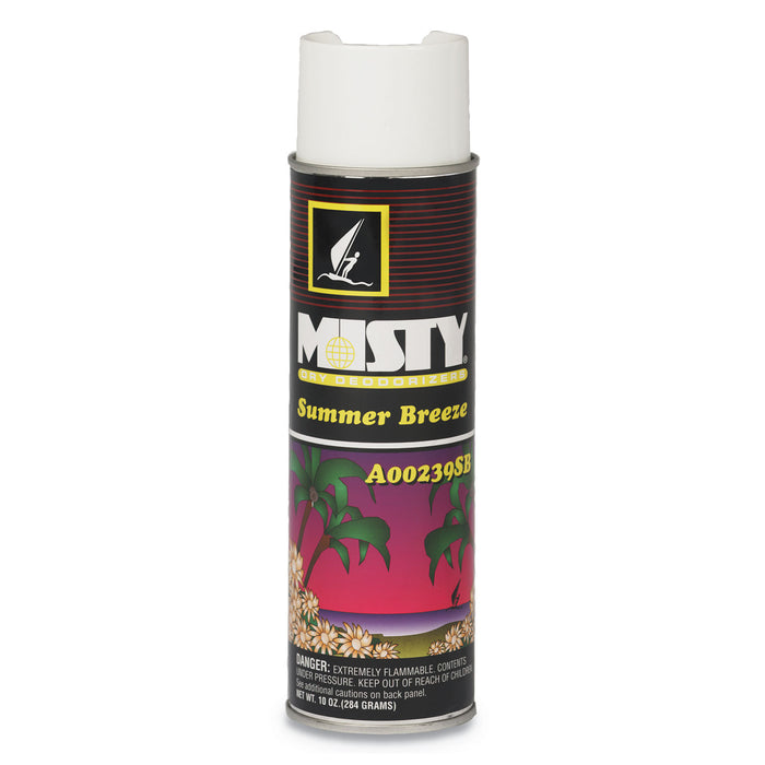 Handheld Air Deodorizer, Summer Breeze, 10 oz Aerosol, 12/Carton