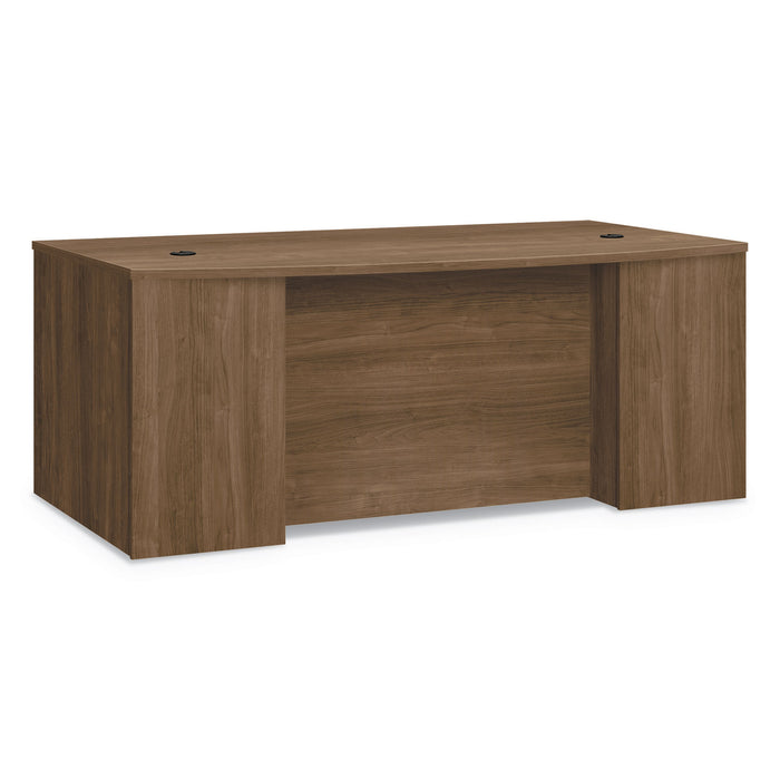 Foundation Breakfront Desk Shell Bow Front, 72w x 42d x 29h, Pinnacle