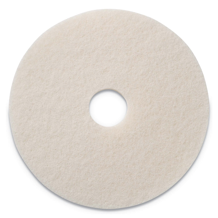 Polishing Pads, 20" Diameter, White, 5/CT