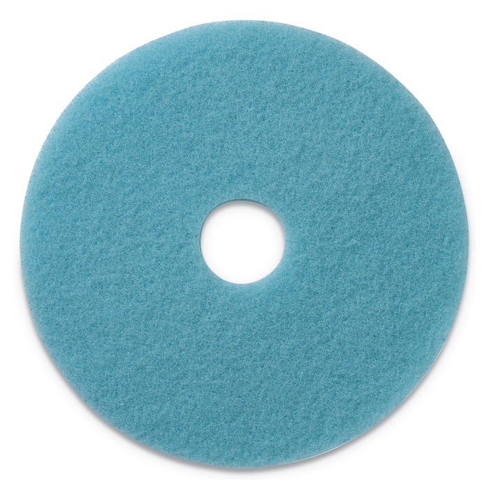 Luster Lite Burnishing Pads, 20" Diameter, Sky Blue, 5/CT