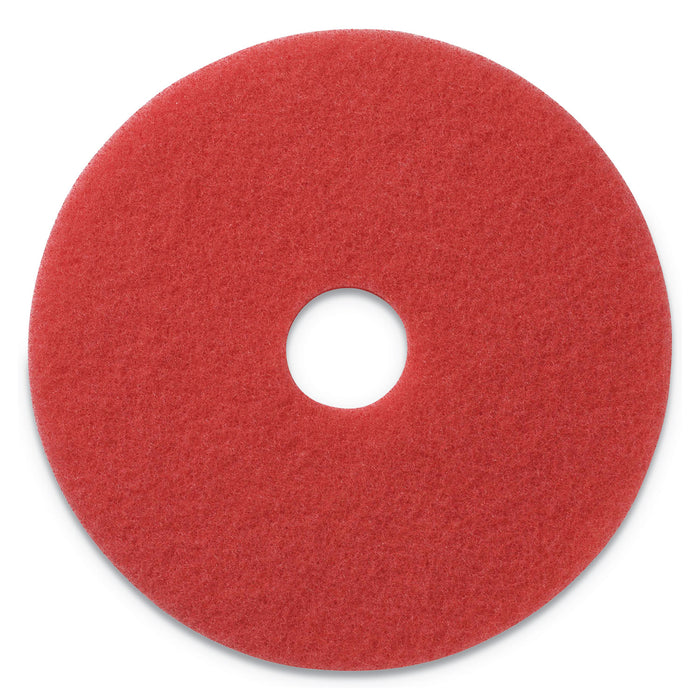 Buffing Pads, 17" Diameter, Red, 5/CT