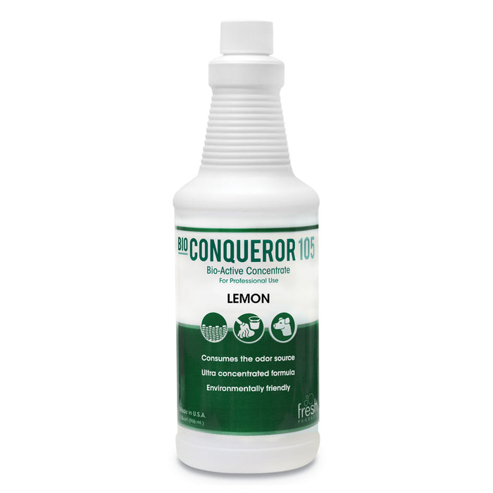 Bio Conqueror 105 Enzymatic Odor Counteractant Concentrate, Citrus, 32 oz, 12/Carton