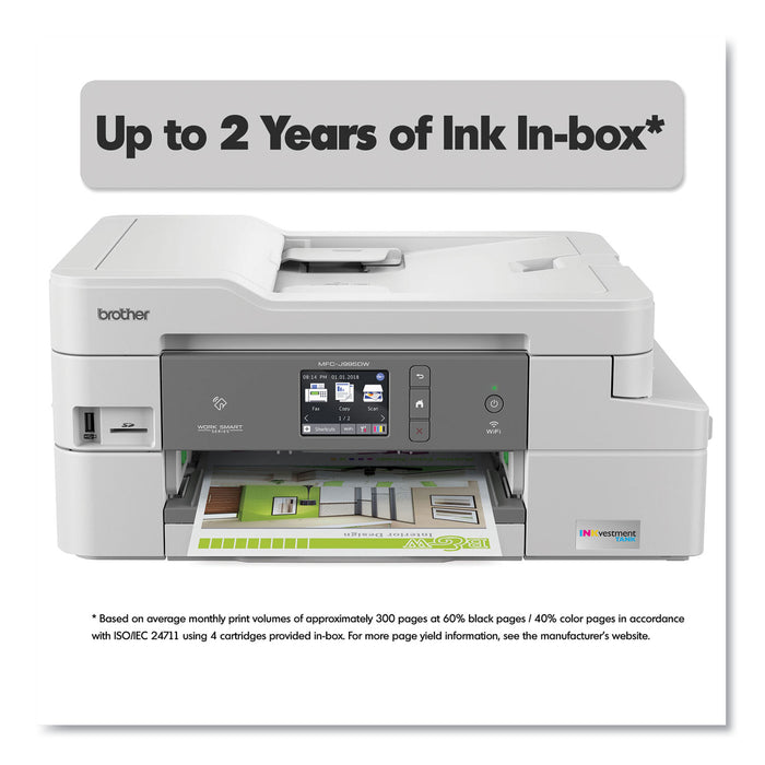 MFCJ995DWXL XL Extended Print INKvestment Tank Color Inkjet All-in-One Printer with Up to 2-Years of Ink In-Box