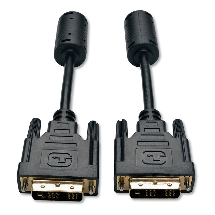 DVI Single Link Cable, Digital TMDS Monitor Cable, DVI-D (M/M), 10 ft., Black