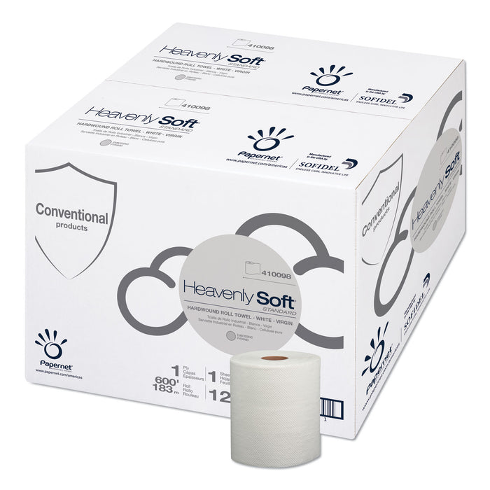 Heavenly Soft Paper Towel, 7.8" x 600 ft, White, 12 Rolls/Carton
